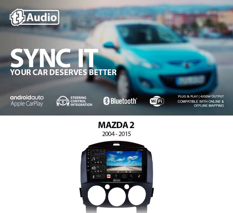TT Audio Replacement Radio for MAZDA 2 2005 - 2015 (4G ULTRA)