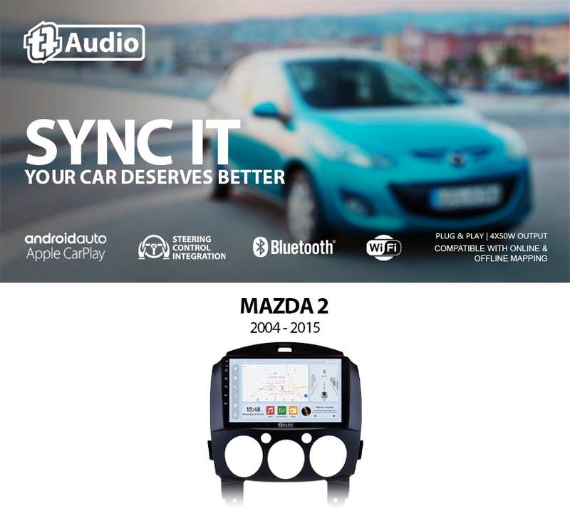 TT Audio Replacement Radio for MAZDA 2 2005 - 2015 (CLASS D)