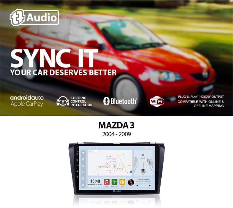 TT Audio 9" Replacement Radio for MAZDA 3 2004-2009 (CLASS D)