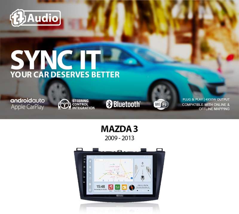 TT Audio 9" replacement radio for Mazda 3 2009-2012 (CLASS D)
