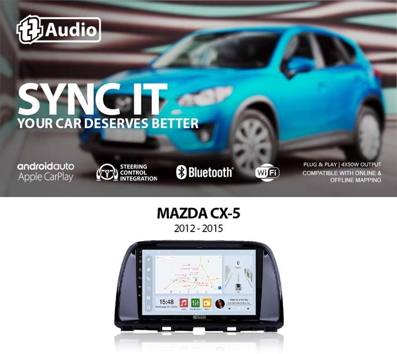 TT Audio 9" replacement radio for Mazda CX5 2012-2015 (CLASS D)