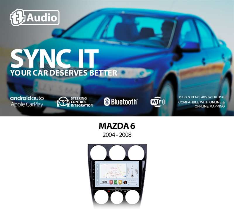 TT Audio 9" replacement radio for MAZDA 6 2004-2008 (CLASS D)