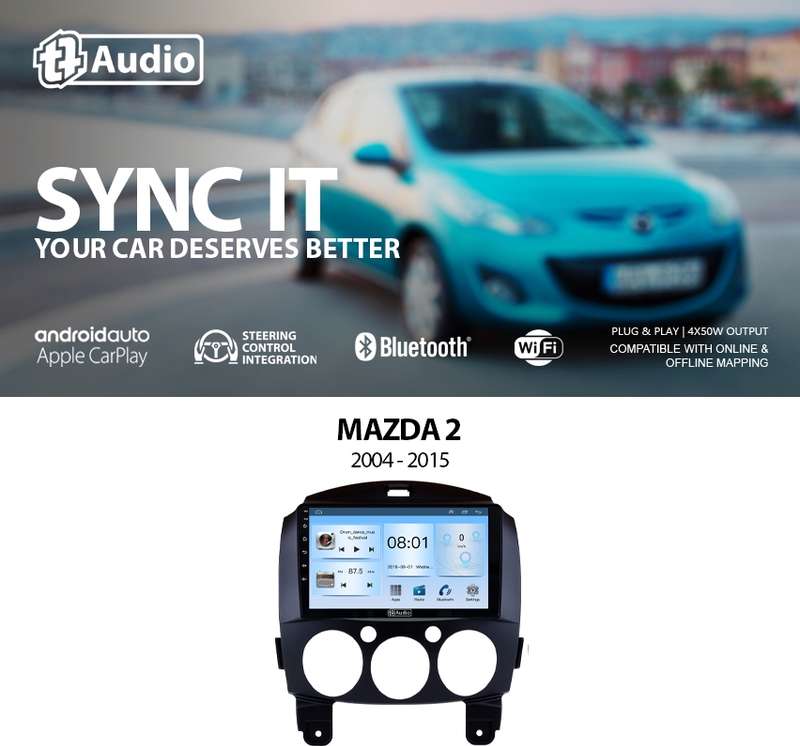 TT Audio Replacement Radio for MAZDA 2 2005 - 2015 (ECO)