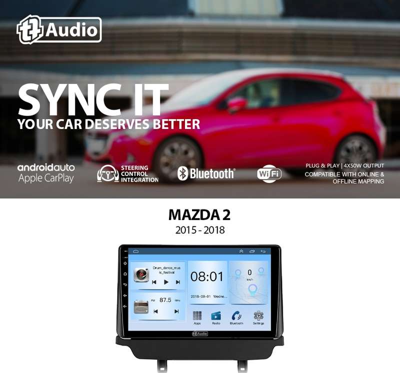 TT Audio Replacement Radio for MAZDA 2/CX-3 2015-2018 (ECO)