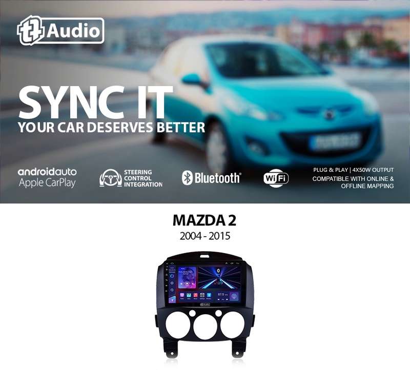 TT Audio Replacement Radio for MAZDA 2 2005 - 2015 (MID SPEC)