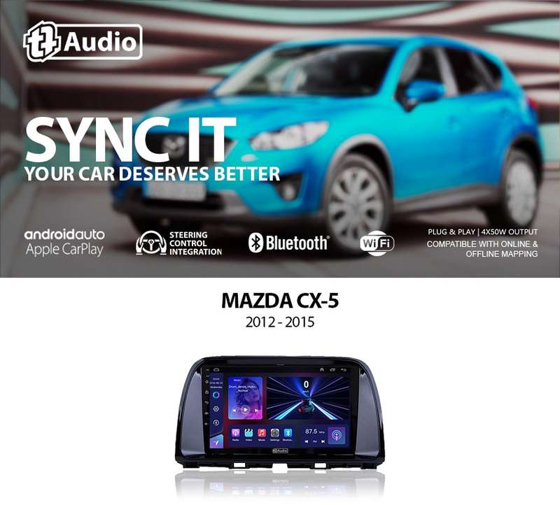 TT Audio 9" replacement radio for Mazda CX5 2012-2015 (MID SPEC)