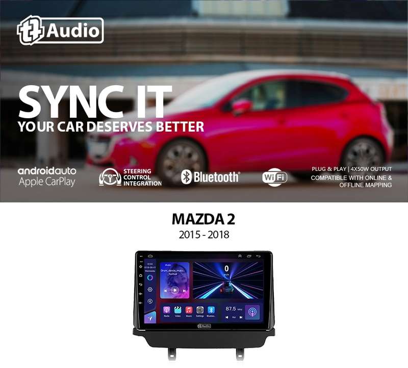TT Audio Replacement Radio for MAZDA 2/CX-3 2015-2018 (MID SPEC)