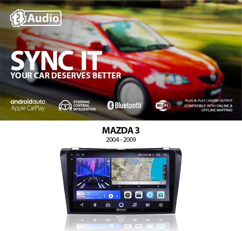 TT Audio 9" Replacement Radio for MAZDA 3 2004-2009 (2K SCREEN)
