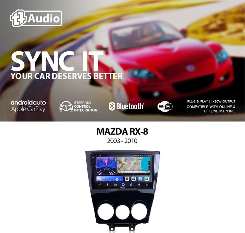 TT Audio 9" replacement radio for Mazda RX8 2003-2010 (2K SCREEN)