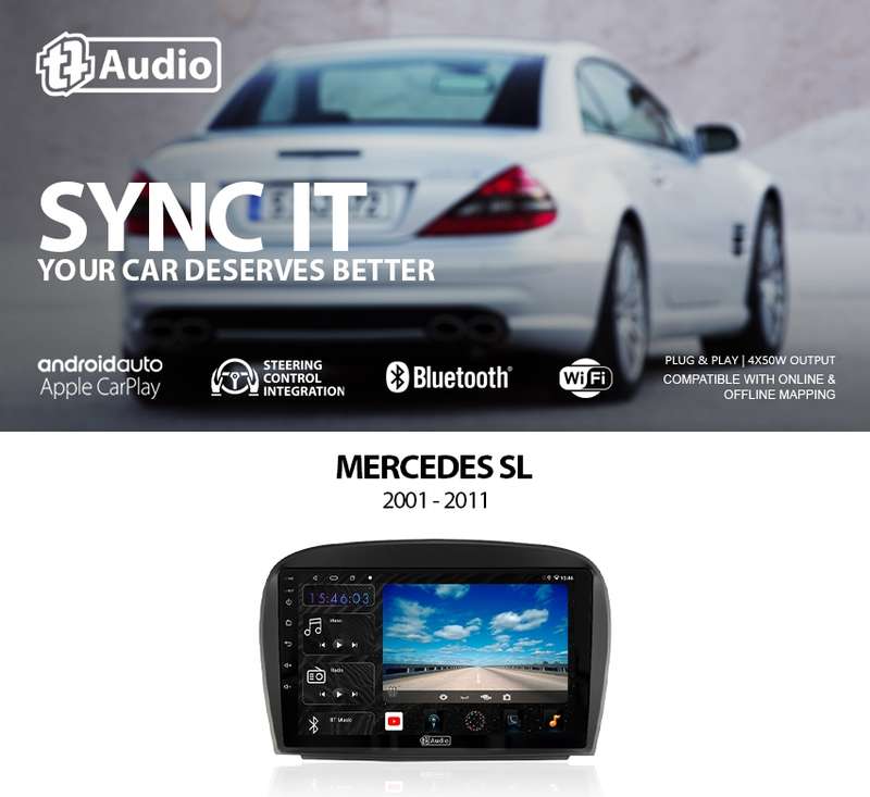 TT Audio 9" replacement radio for MERCEDES SL 2001-2011 (4G ULTRA)