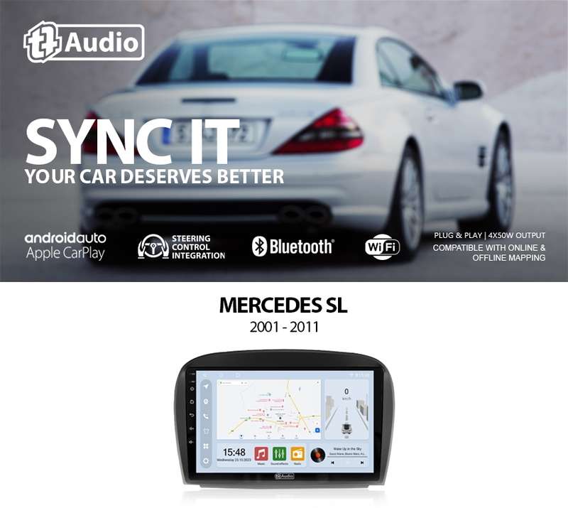 TT Audio 9" replacement radio for MERCEDES SL 2001-2011 (CLASS D)