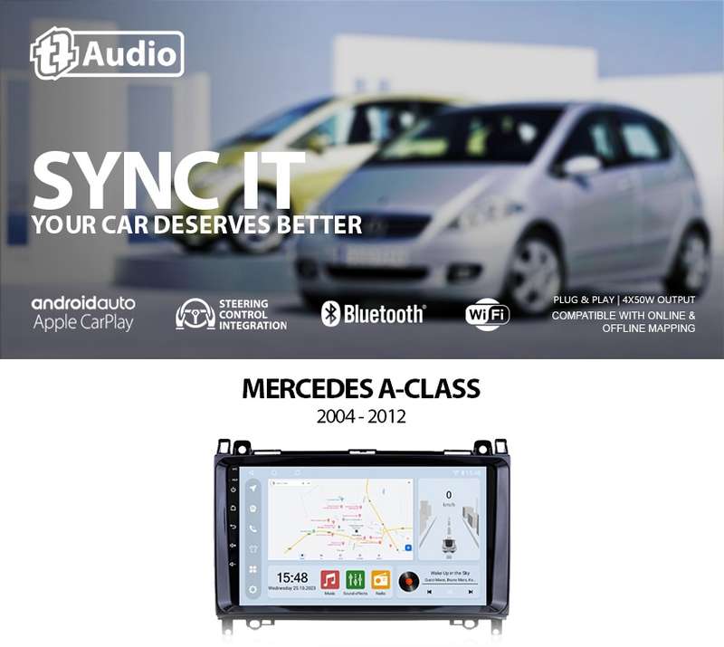TT Audio 10" replacement radio for MERCEDES A/B/Vito 2010 - 2015 (CLASS D)