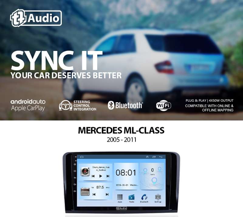 TT Audio 9" replacement radio for MERCEDES ML W164 ML350 2005 - 2012 (ECO)