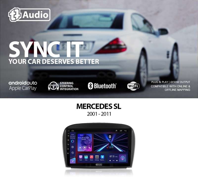 TT Audio 9" replacement radio for MERCEDES SL 2001-2011 (MID SPEC)