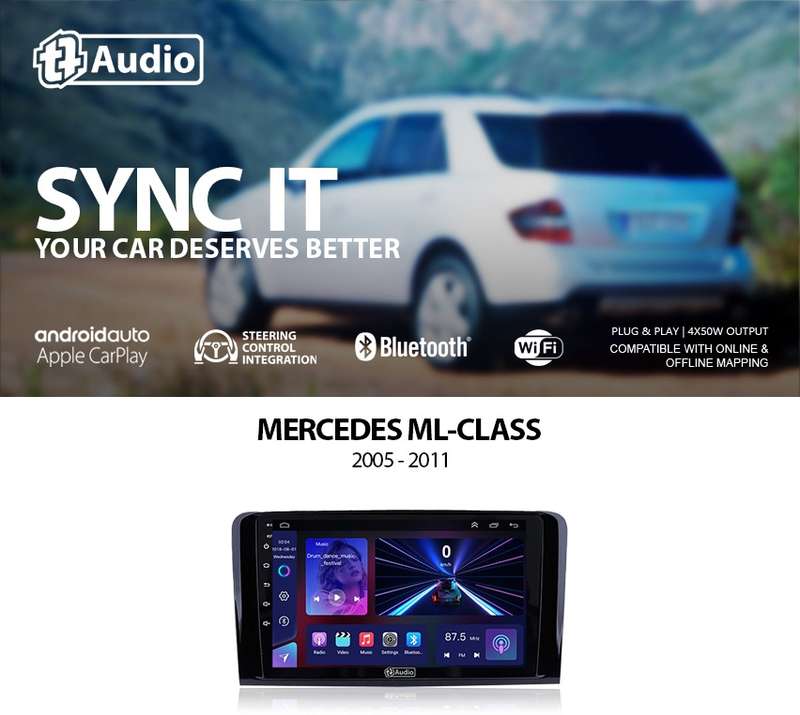 TT Audio 9" replacement radio for MERCEDES ML W164 ML350 2005 - 2012 (MID SPEC)