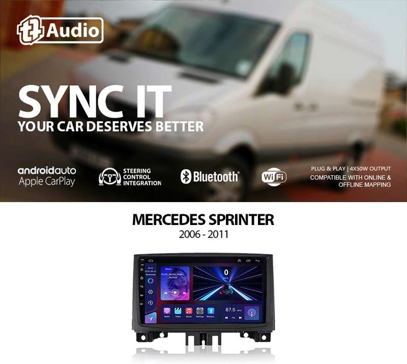TT Audio 9" replacement radio for MERCEDES SPRINTER 2006-2011 (MID SPEC)