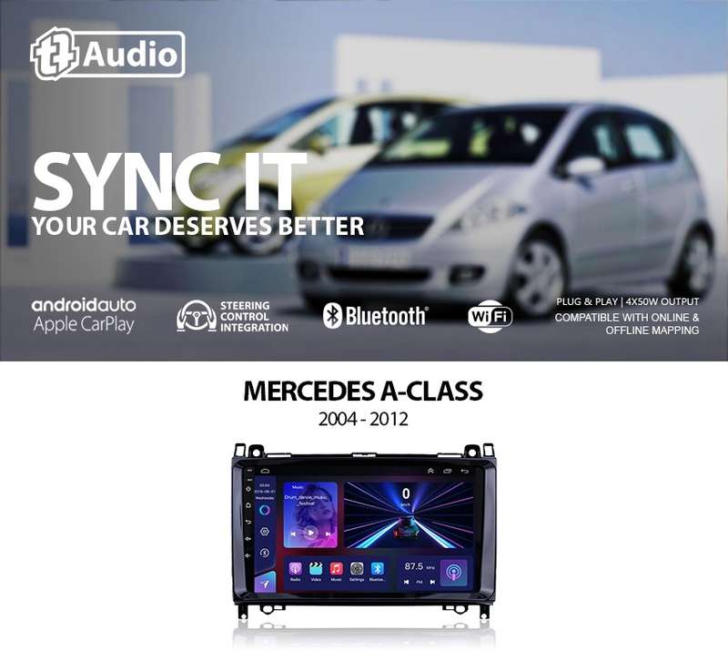 TT Audio 10" replacement radio for MERCEDES A/B/Vito 2010 - 2015 (MID SPEC)