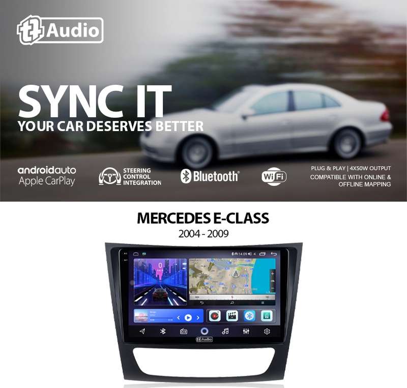 TT Audio 9" replacement radio for MERCEDES C-Class (W204) 2004 - 2009 (2K SCREEN)