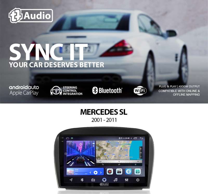 TT Audio 9" replacement radio for MERCEDES SL 2001-2011 (2K SCREEN)