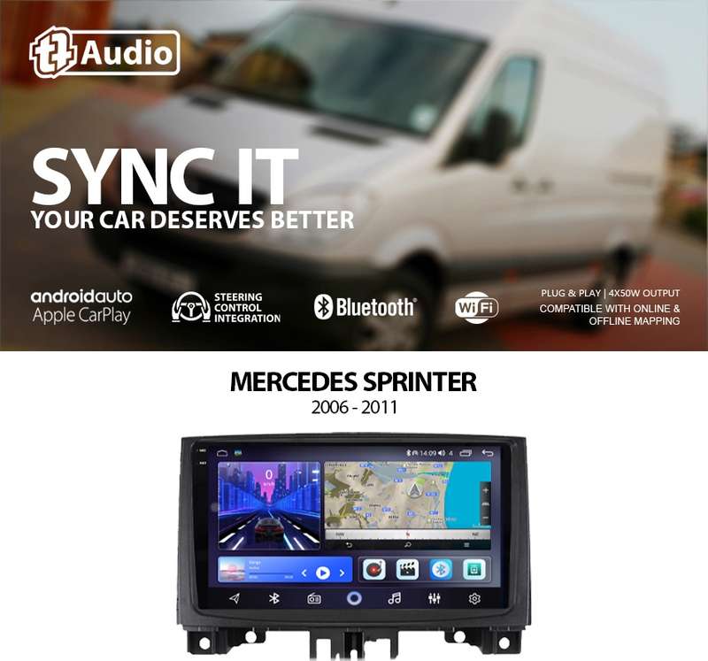 TT Audio 9" replacement radio for MERCEDES SPRINTER 2006-2011 (2K SCREEN)