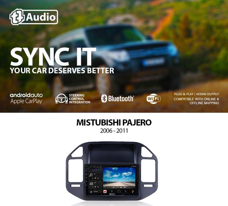 TT Audio 9" replacement radio for MITSUBISHI PAJERO 2001-2006 (4G ULTRA)