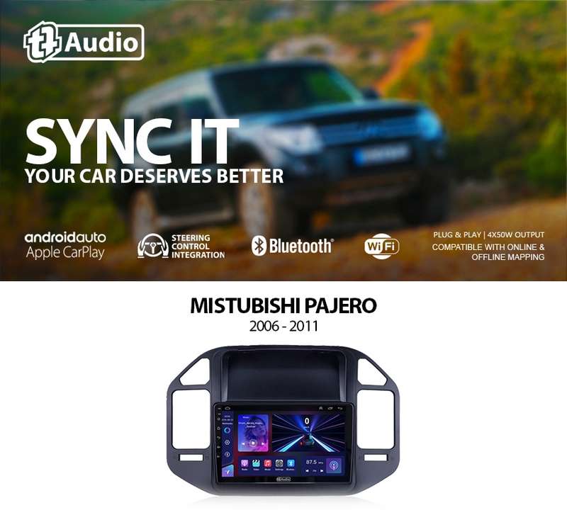 TT Audio 9" replacement radio for MITSUBISHI PAJERO 2001-2006 (MID SPEC)