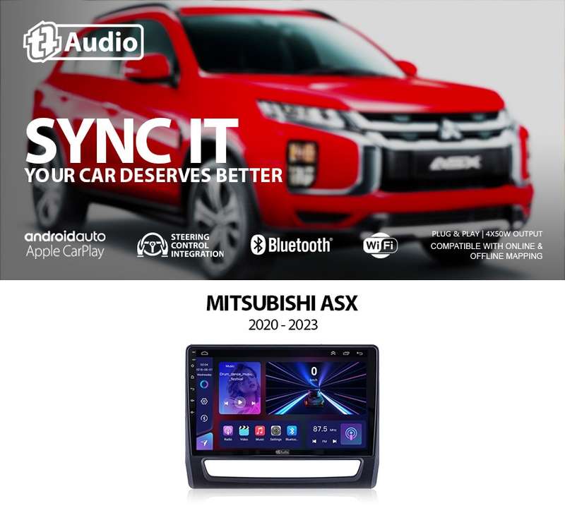 TT Audio 9" replacement radio for MITSUBISHI ASX 2020-2023 (MID SPEC)