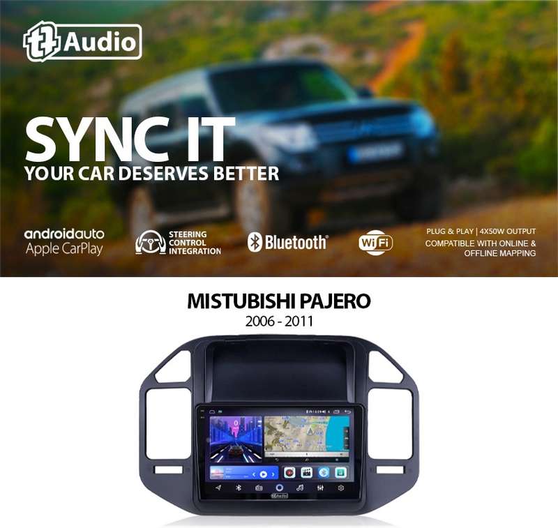 TT Audio 9" replacement radio for MITSUBISHI PAJERO 2001-2006 (2K SCREEN)