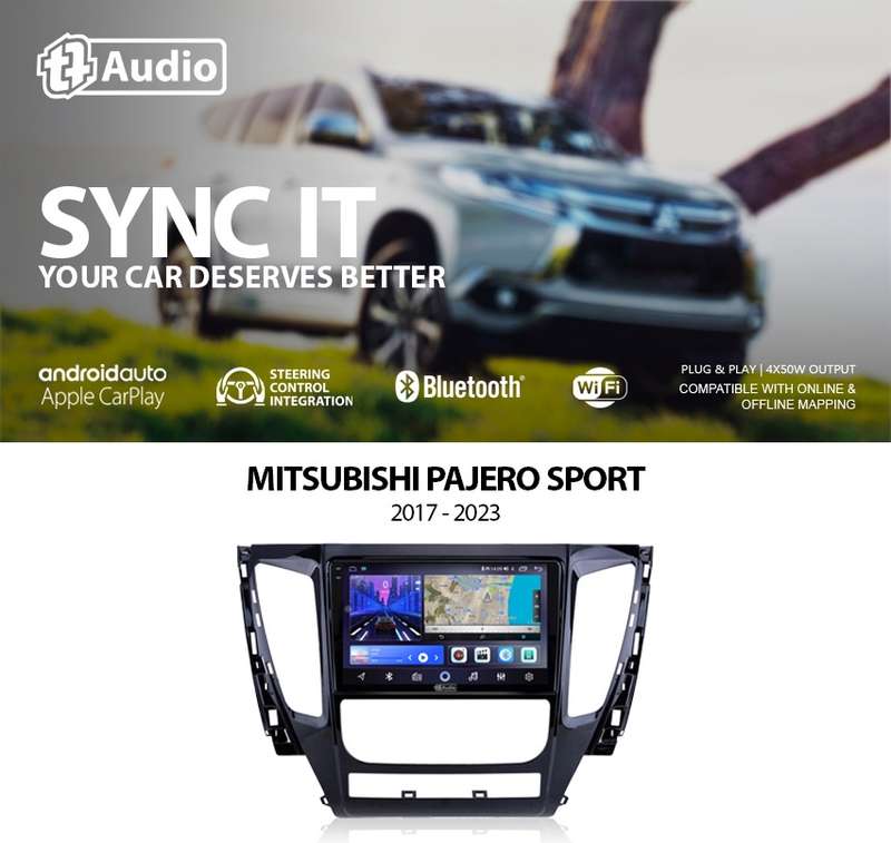TT Audio 9" replacement radio for MITSUBISHI TRITON/PAJERO SPORT 2017-2024 (2K SCREEN)