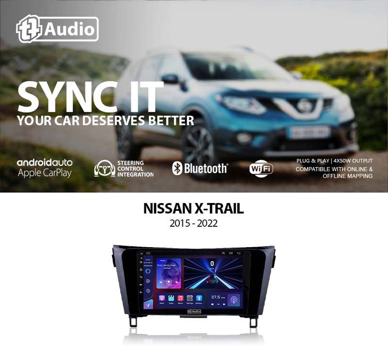TT Audio 10" replacement radio NISSAN X-Trail 2015-2021 (MID SPEC)