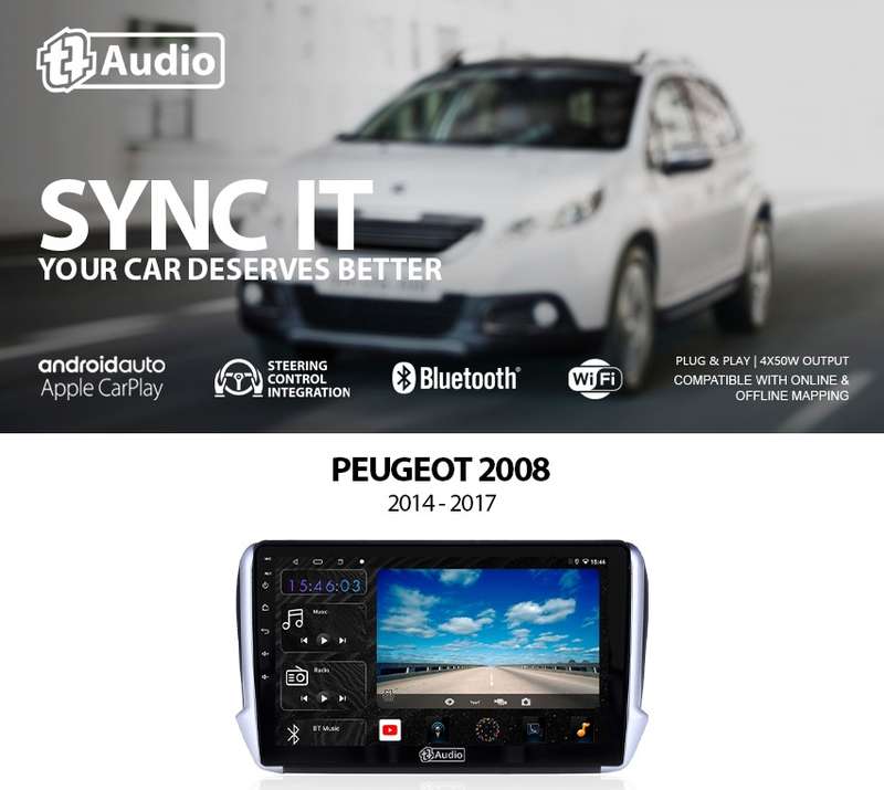 TT Audio 9" replacement radio for PEUGEOT 2008 2014- 2017 (4G ULTRA)