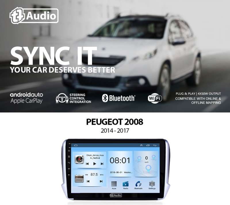 TT Audio 9" replacement radio for PEUGEOT 2008 2014- 2017 (ECO)