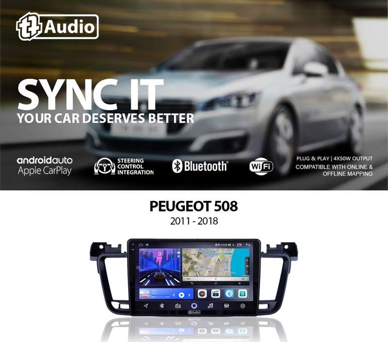 TT Audio 9" replacement radio for PEUGEOT 508 2011-2018 (2K SCREEN)