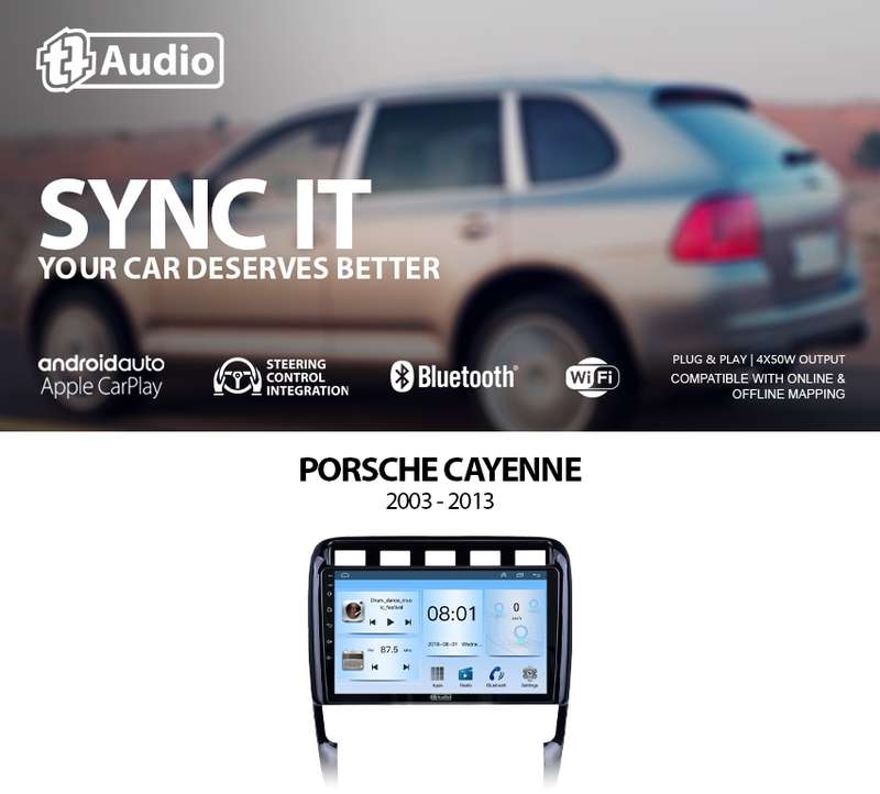 TT Audio 9" replacement radio for PORSCHE CAYENNE 2003- 2013 (ECO)