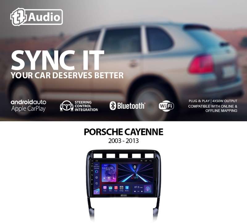 TT Audio 9" replacement radio for PORSCHE CAYENNE 2003- 2013 (MID SPEC)