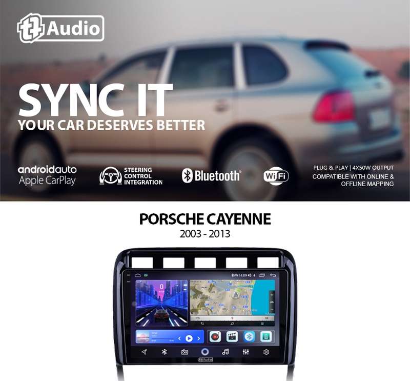 TT Audio 9" replacement radio for PORSCHE CAYENNE 2003- 2013 (2K SCREEN)