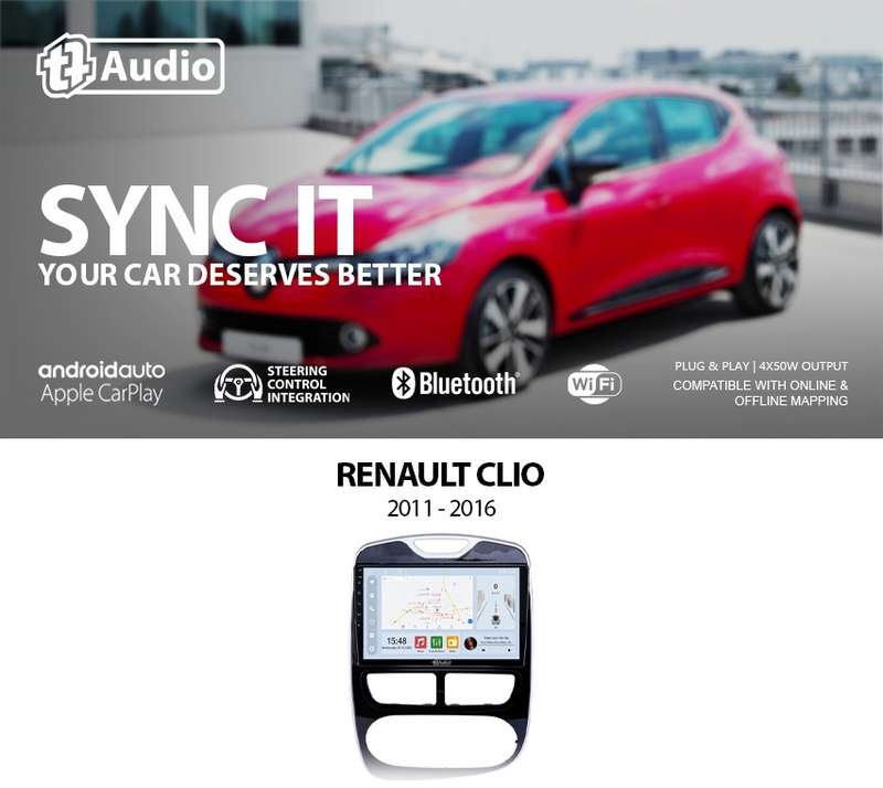 TT Audio 10" replacement radio for RENAULT CLIO 2011-2016 (CLASS D)