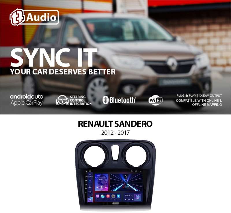 TT Audio 9" replacement radio for RENAULT Sandero 2012-2017 (MID SPEC)