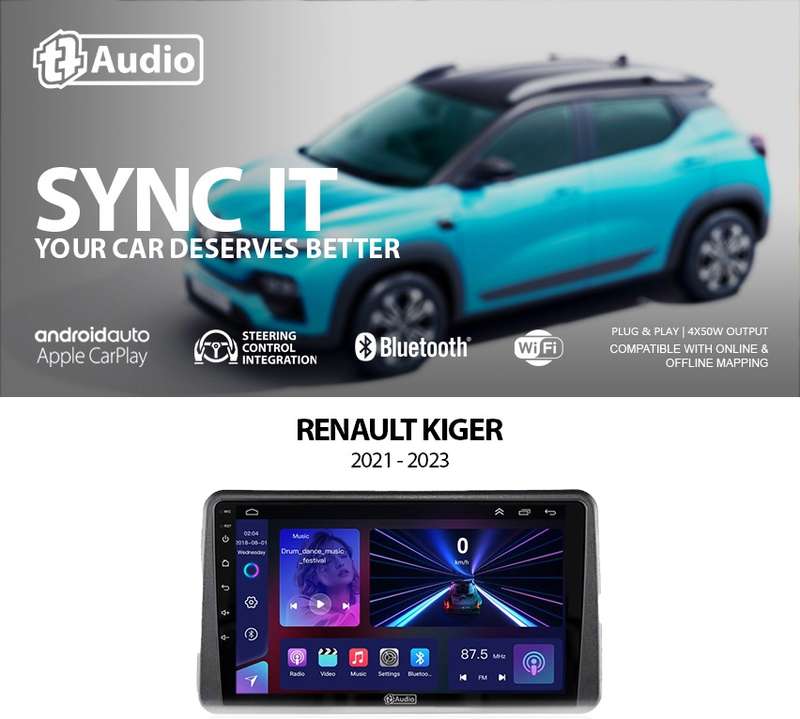 TT Audio 9" replacement radio for RENAULT KIGER 2021-2024 (MID SPEC)