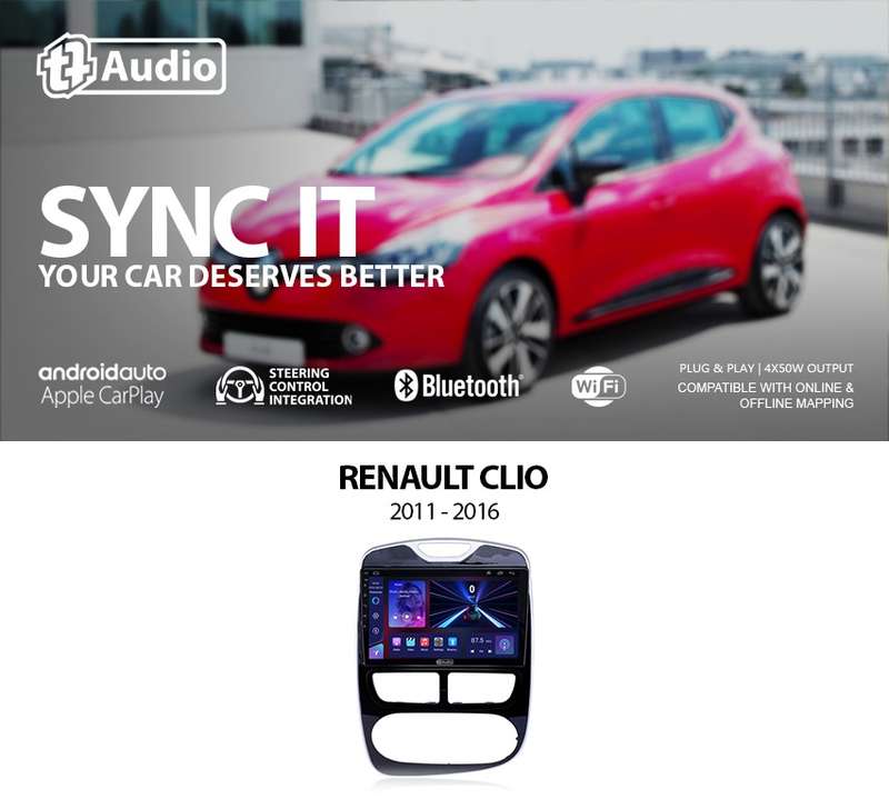TT Audio 10" replacement radio for RENAULT CLIO 2011-2016 (MID SPEC)