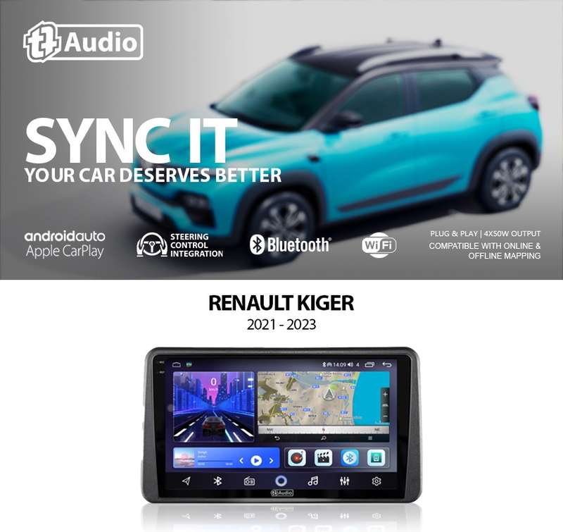 TT Audio 9" replacement radio for RENAULT KIGER 2021-2024 (2K SCREEN)