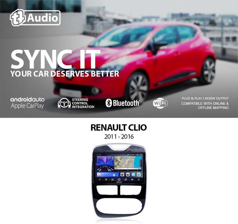 TT Audio 10" replacement radio for RENAULT CLIO 2011-2016 (2K SCREEN)