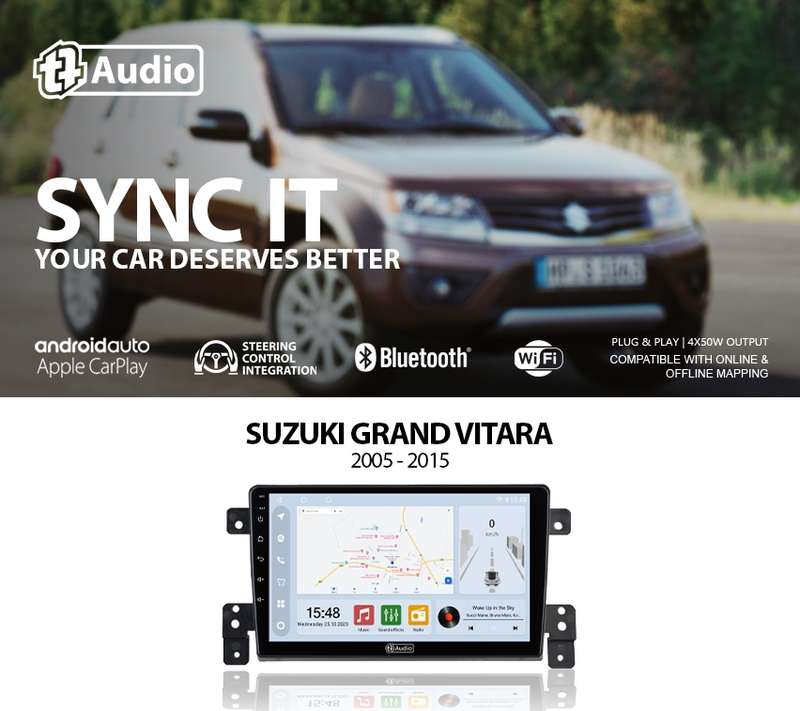 TT Audio 9" replacement radio for SUZUKI GRAND VITARA 2005-2015 (CLASS D)