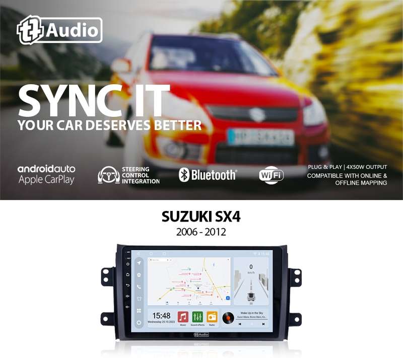 TT Audio 9" replacement radio for SUZUKI SX4 2006-2012 (CLASS D)