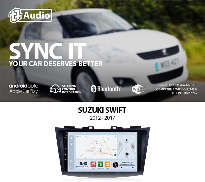 TT Audio 9" replacement radio for SUZUKI SWIFT 2012-2017 (CLASS D)