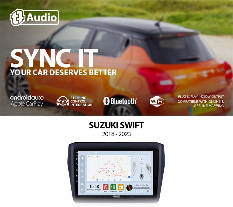TT Audio 9" replacement radio for SUZUKI Swift 2017-2024 (CLASS D)