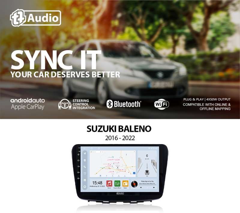 TT Audio 9" replacement radio for SUZUKI BALENO 2016-2022 (CLASS D)