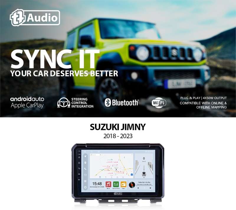 TT Audio 9" replacement radio for SUZUKI JIMNY 2018-2024 (CLASS D)