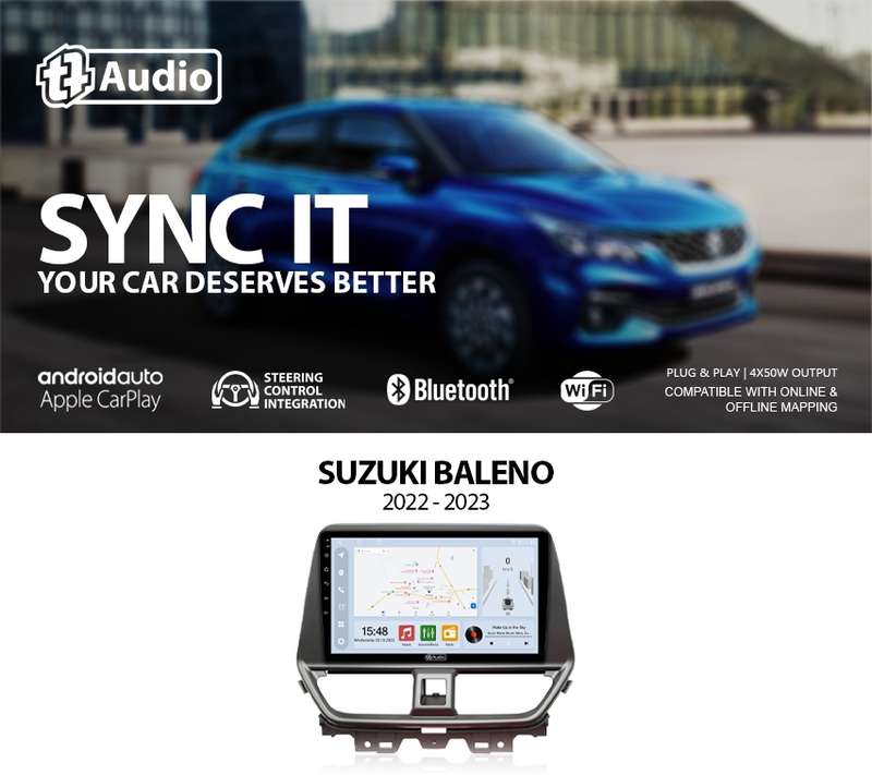 TT Audio 9" replacement radio for SUZUKI BALENO 2022-2024 (CLASS D)