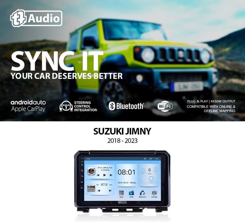 TT Audio 9" replacement radio for SUZUKI JIMNY 2018-2024 (ECO)